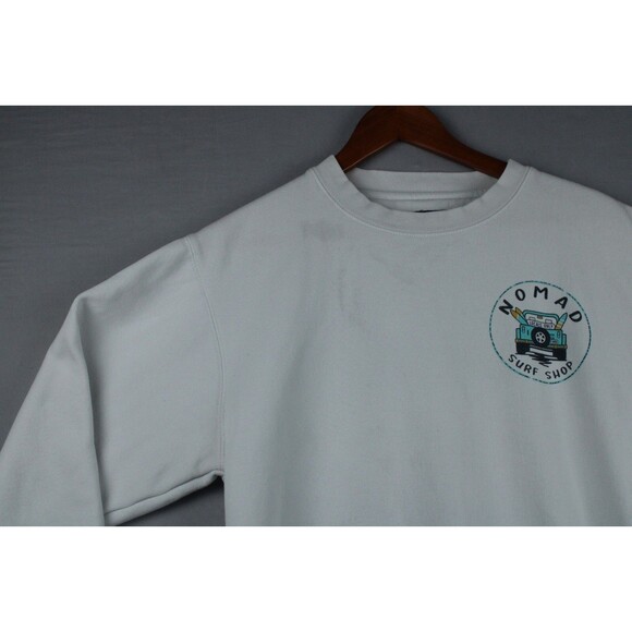 Blue 84 Nomad Surf Shop Sweater XS White Large Logo Back Sweater Surfing Beach - Picture 15 of 16